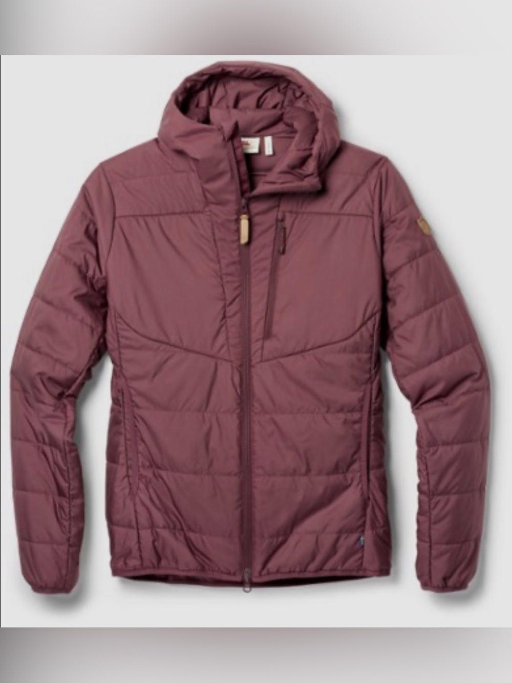 NWT Fjallraven men Keb Padded Insulated Hoodie jacket in maroon sz M